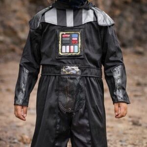 Disney Parks Darth Vader Costume Jumpsuit Black Silver‎ Size 4 Star Wars
